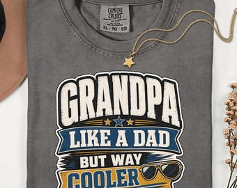 Funny Grandpa T-Shirt, Cool Grandfather Gift for Him, Retro Vintage Humor Tee, Father's Day Birthday Grandparent