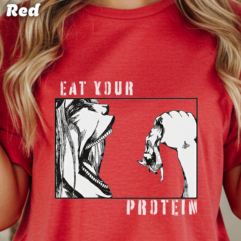 Eat Your Protein Shirt, Graphic Tee, Funny Workout Shirt, Slogan Tee, Fitness Motivation, Gym Apparel, Casual Wear, Unisex Tshirt