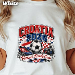 Croatia 2026 Vatreni Family Crew graphic with soccer ball and cleat.
