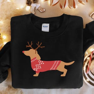 Dachshund Christmas Sweatshirt, Christmas Dog Shirt, Dachshund Shirt, Christmas Crewneck, Xmas, Dachshund Mom Shirt,Dog Owner Christmas Gift