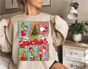 Merry Grinchmas Sweatshirt, Christmas Shirt,  Grinchmas Shirts, Family Grinch Christmas Sweatshirt, Merry Christmas Shirt, Grinchmas Shirt