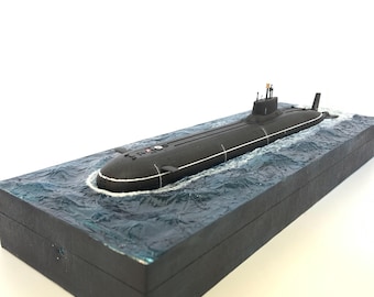 タイフーン級潜水艦　流氷ジオラマ ソ連潜水艦プロジェクト ロシア製941シャークタイフーン 手作り
