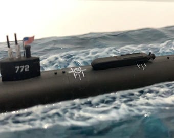USSグリーンビル（SSN-772）潜水艦モデル｜ロサンゼルス級、オーシャン