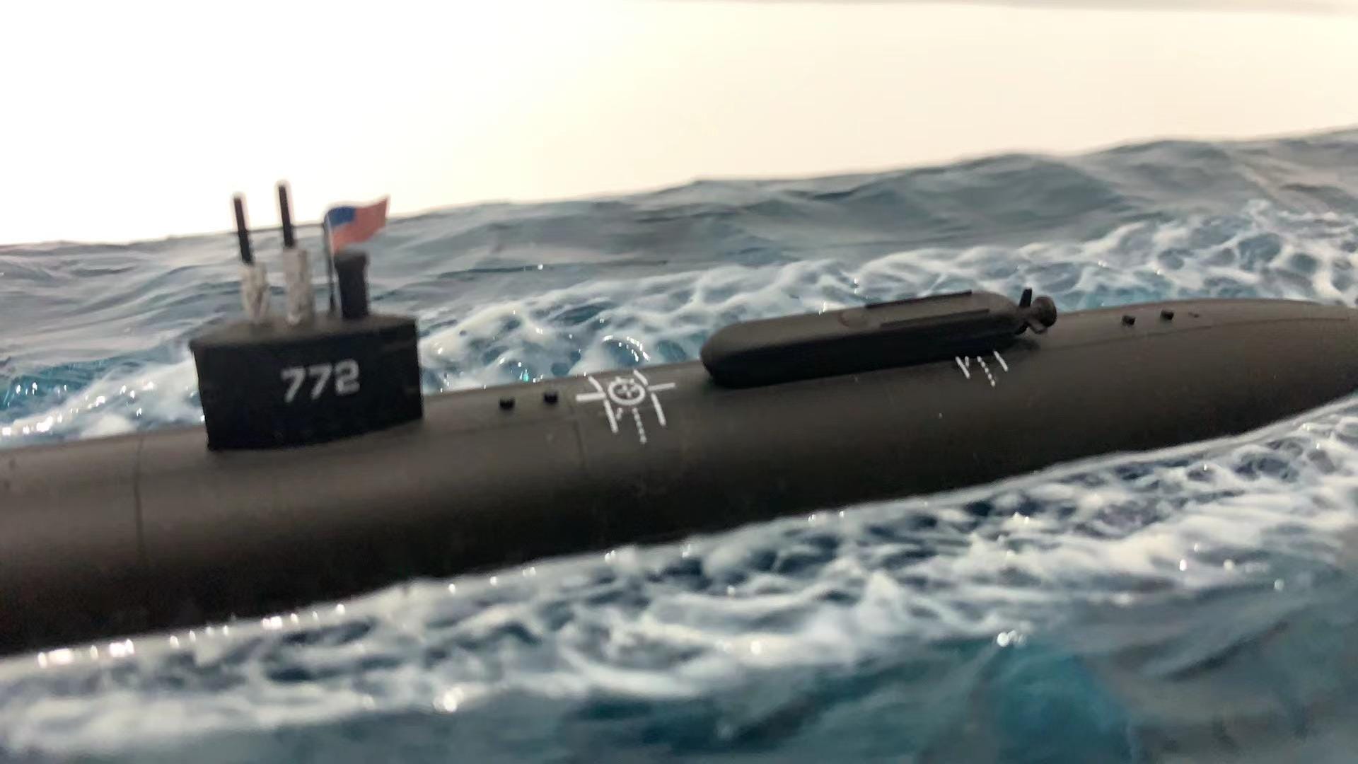 USSグリーンビル（SSN-772）潜水艦モデル｜ロサンゼルス級、オーシャン