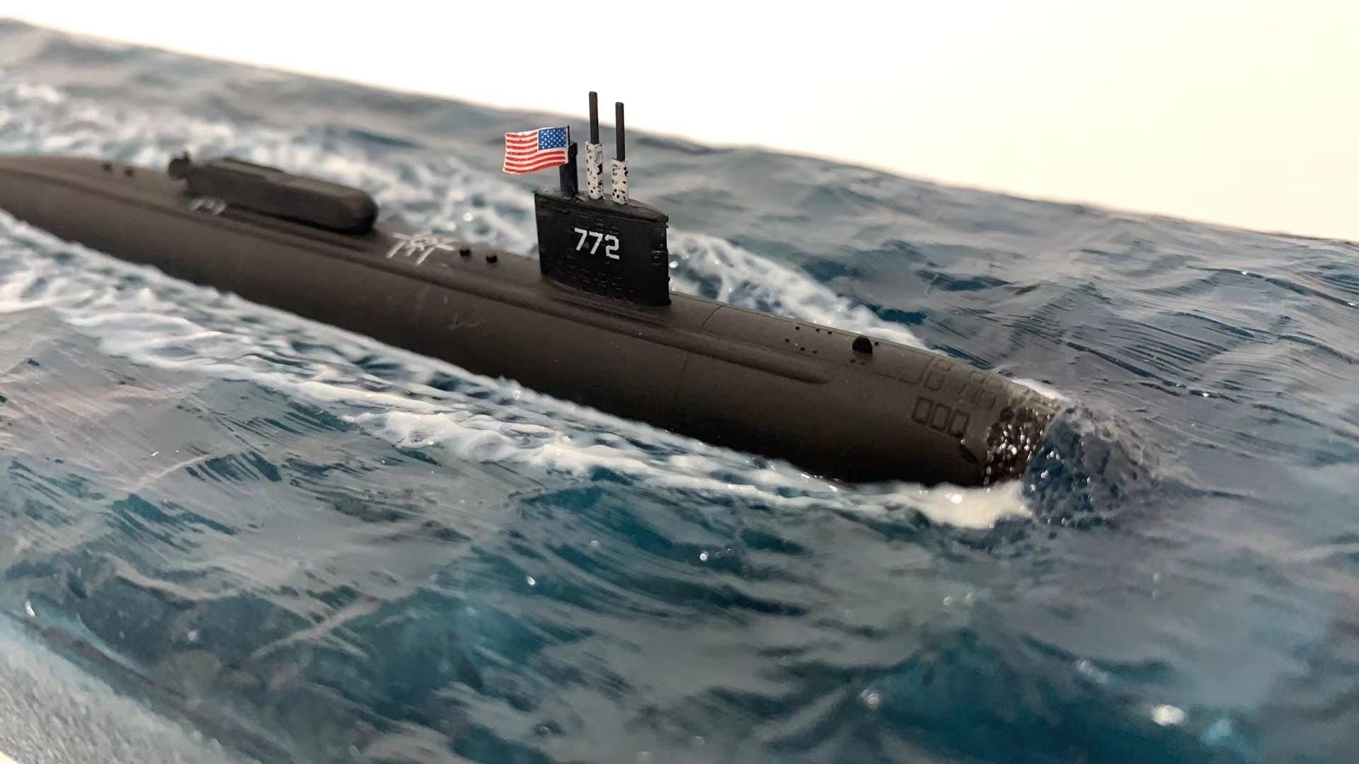 USSグリーンビル（SSN-772）潜水艦モデル｜ロサンゼルス級、オーシャン