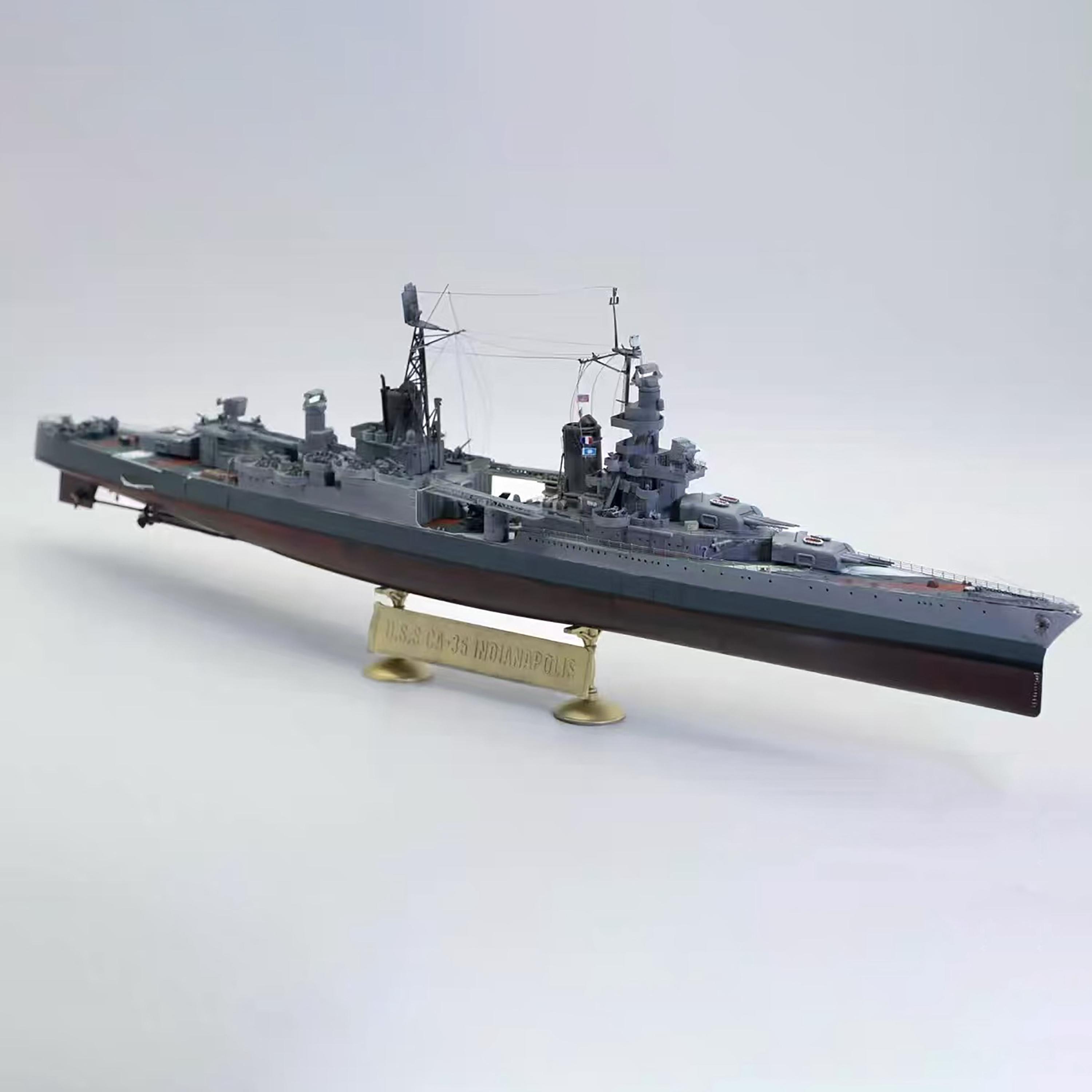 1:350 USS Indianapolis CA-35 Heavy Cruiser Model – Handcrafted US