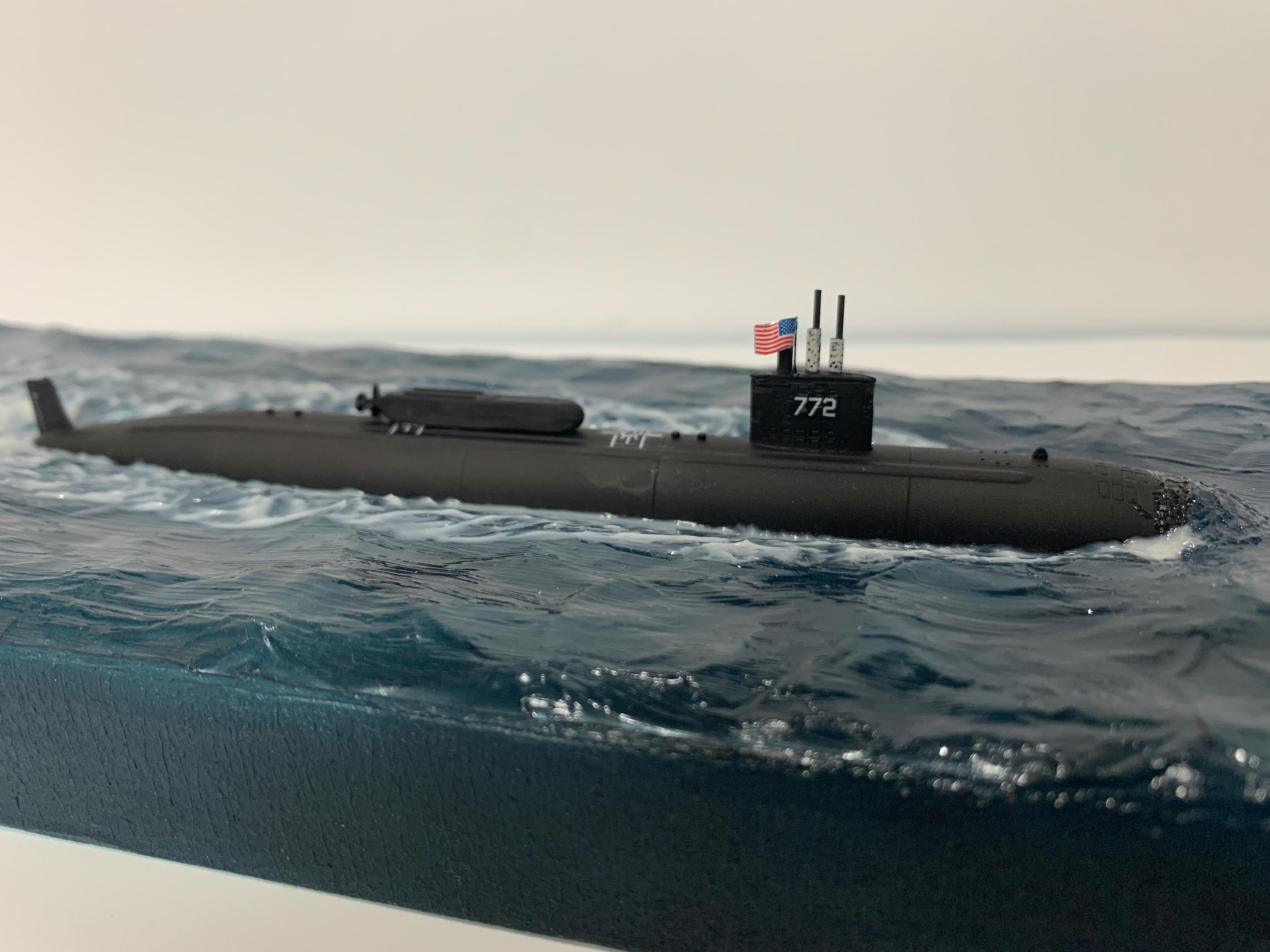 USSグリーンビル（SSN-772）潜水艦モデル｜ロサンゼルス級、オーシャン