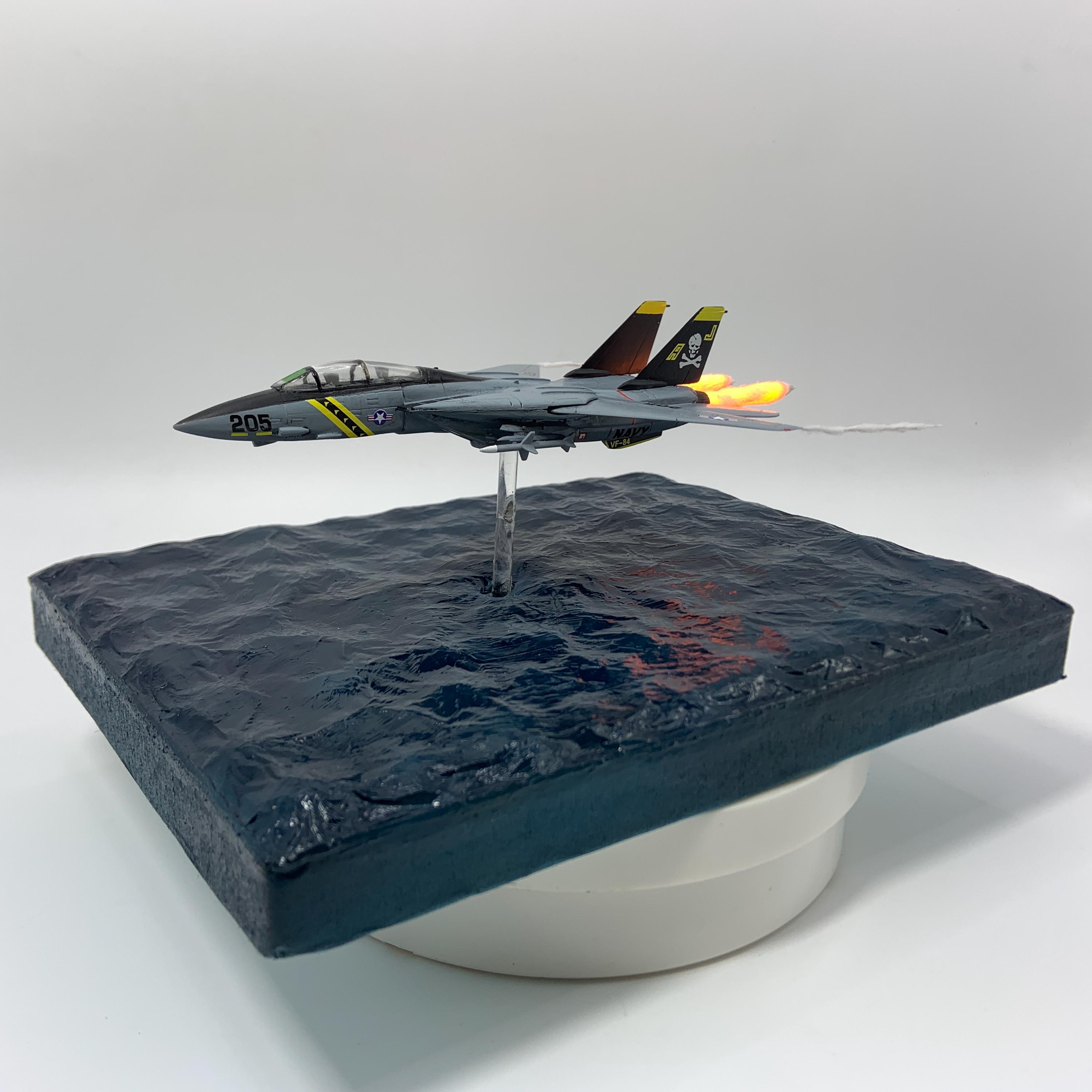 1/144 Scale F-14 Tomcat Model, Streaming Lighting, Custom Letters