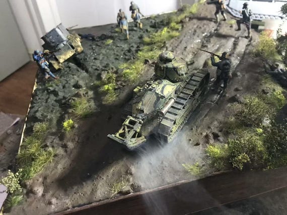 Custom Military Diorama, Handmade WWI/WWII Battle Scene Diorama Commission, Scale Model, Unique Gift for History Buffs