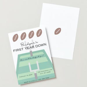 First Year Down Customizable Canva Birthday Party Invitation