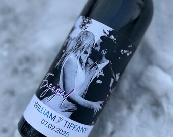 Custom Wine Label, Photo Gift, Birthday, Valentine's, Farewell