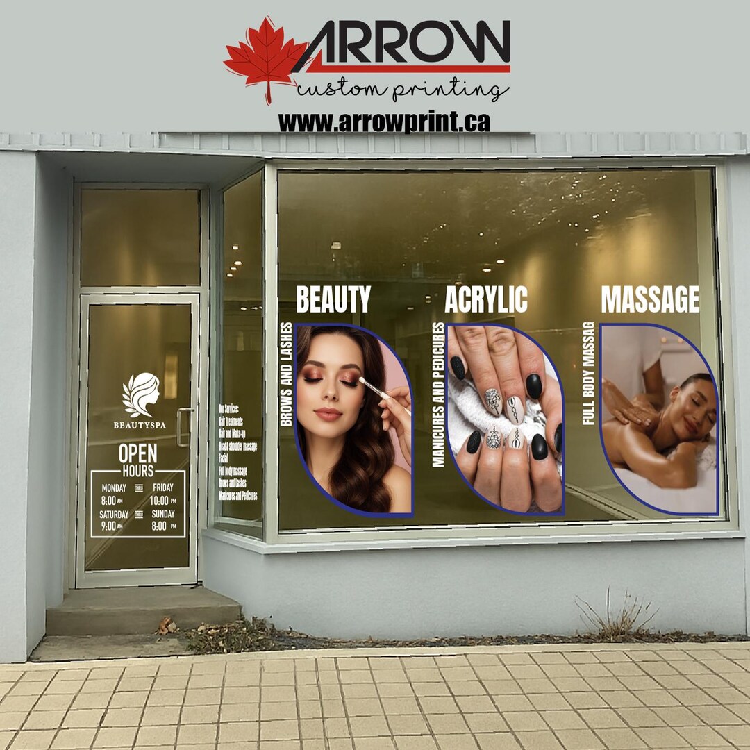 Custom Glossy Vinyl Window Sticker: Business Storefront Decal - Etsy