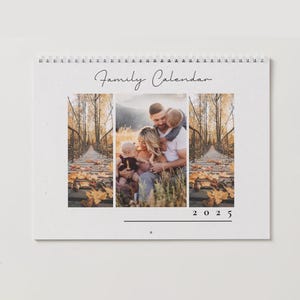 Personalized Photo Calendar 12 Photo - 2025 Wall Calendar, Upload Your Own Photos such as Wedding Family Travel New Baby or Anything Else