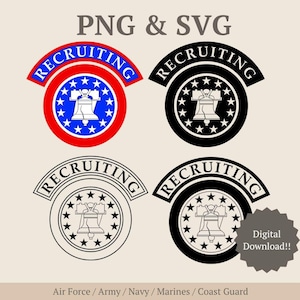 USAREC Badge Vector Image Files (.svg & .png) Military Logo SVG Bundle, Army Recruiting, laser ready, vector, Digital Download emblem cricut