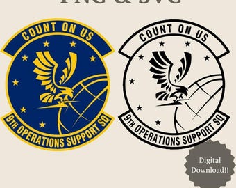 9th Operations. 9 OSS Air Force - Instant Download Veteran svg, military SVG, Laser, Cricut