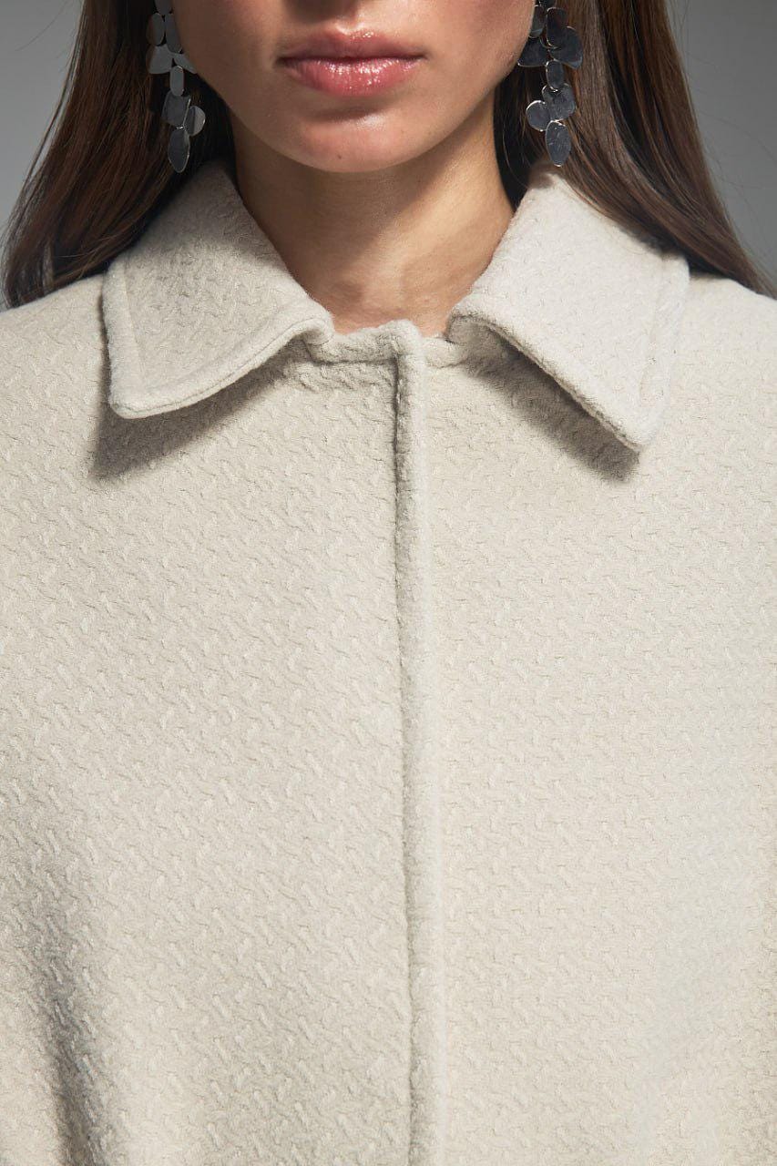 Wool heavy jacket white