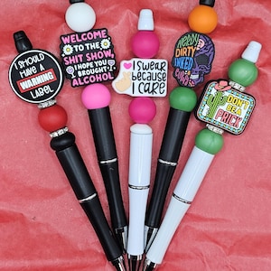 Fancy Pens, Sassy Fancy Pens, Silicone Bead Pens
