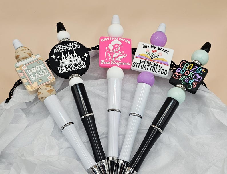 BookTok Silicone Bead Pens: Book Lover Gift image 1
