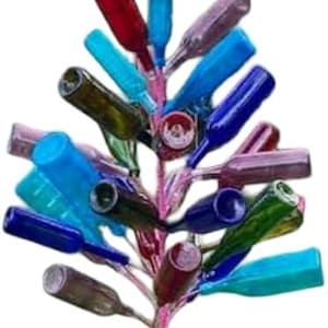 Big 28 BOTTLE TREE Garden Art Lawn Wine Decor Stake USA
