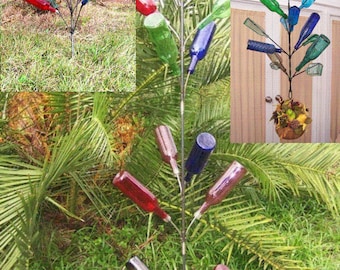 USA Made Wholesale Big Wine Bottle Tree  6 Gift Bundle Southern Decor Art Garden Yard Solid Steel Bottle Trees EZ Install