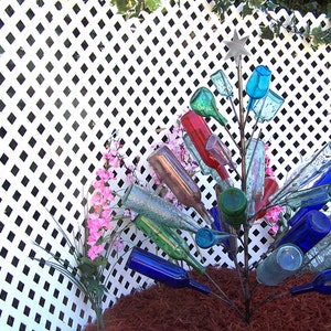 Christmas BOTTLE TREE  Holds 26 Wine Bottles Yard Garden Decor