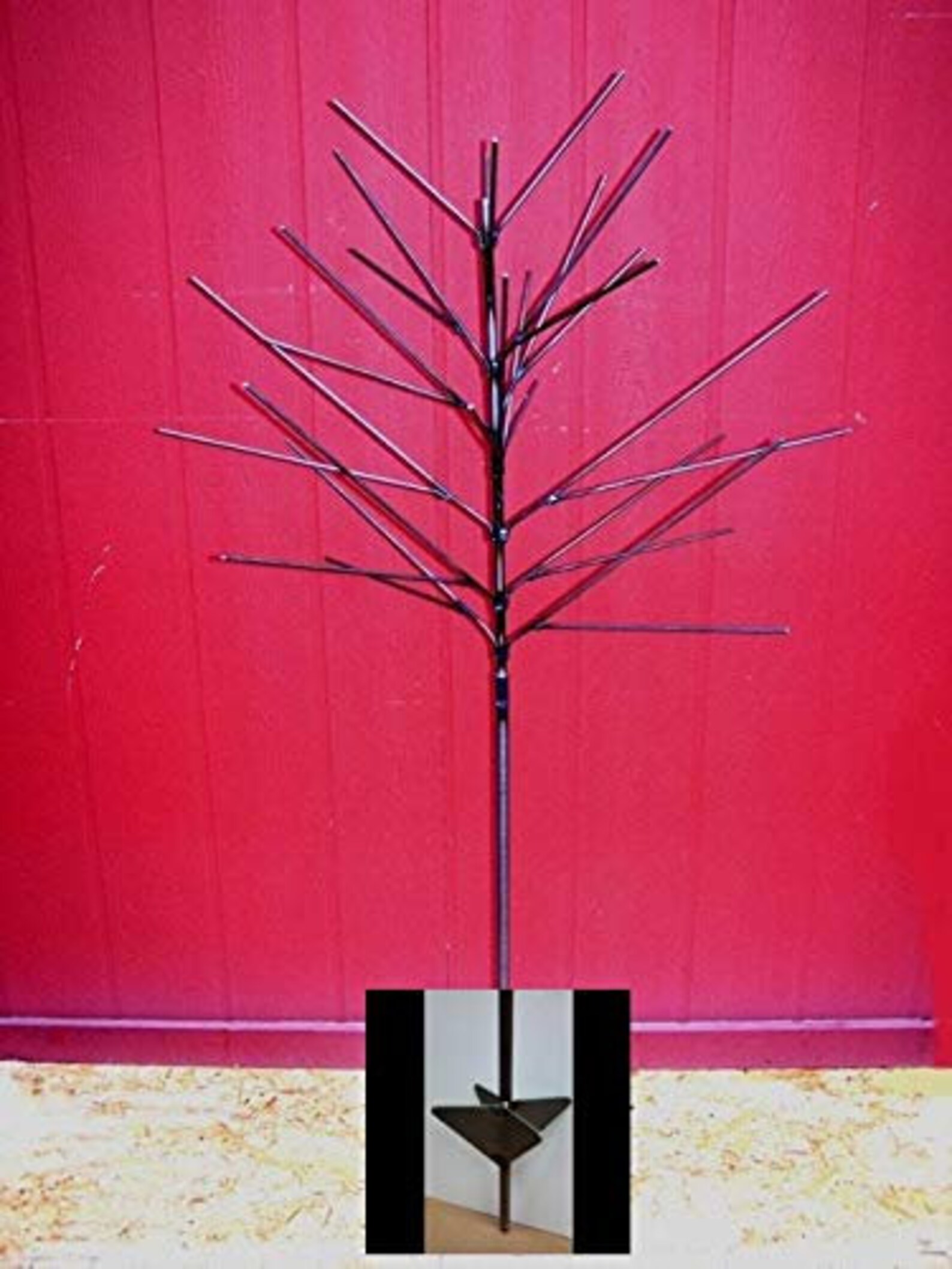 thumbnail image 2 of Unique Metal Wine Bottle Holder – Outdoor Garden Stake, Holds 10 Bottles, 2 Feet Tall 2 of 3