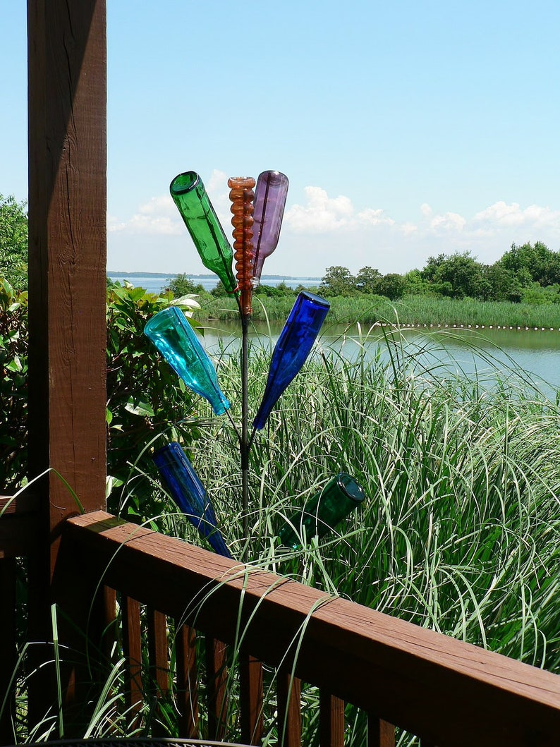 USA Made Southern 13 BOTTLE TREE 6 ft.yard Garden Wine art decor Hopfrog Market Free ship afbeelding 4