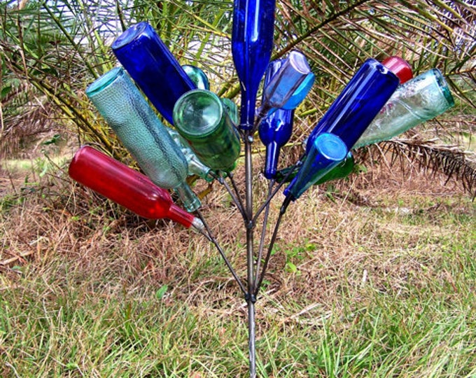 Bottle Branch, Bottle Tree, Metal Bottle Tree, Bottle Tree Garden Decor