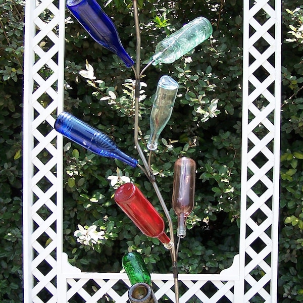 Wine Bottle Tree - Southern Classic with curves - 13 Bottle for the Garden- Folly Beach