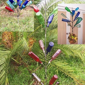 Wholesale Big Wine Bottle Tree Gift Bundle  6 Southern USA Made Decor Art Garden Yard Solid Steel Bottle Trees EZ Install
