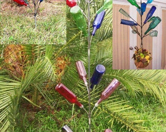 USA Made Wholesale Big Wine Bottle Tree  6 Gift Bundle Southern Decor Art Garden Yard Solid Steel Bottle Trees EZ Install