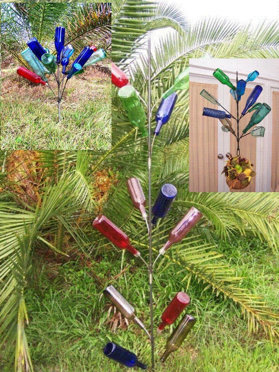 DIY Bottle Tree Sculpture for Your Garden or Yard