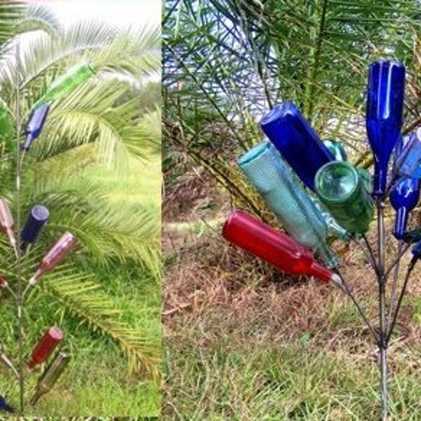 Free-Ship--Combo Deal (2)-- 13 BOTTLE TREE 6 ft.yard and MINI 16- combo deal --FreeShip-- Wine art decor