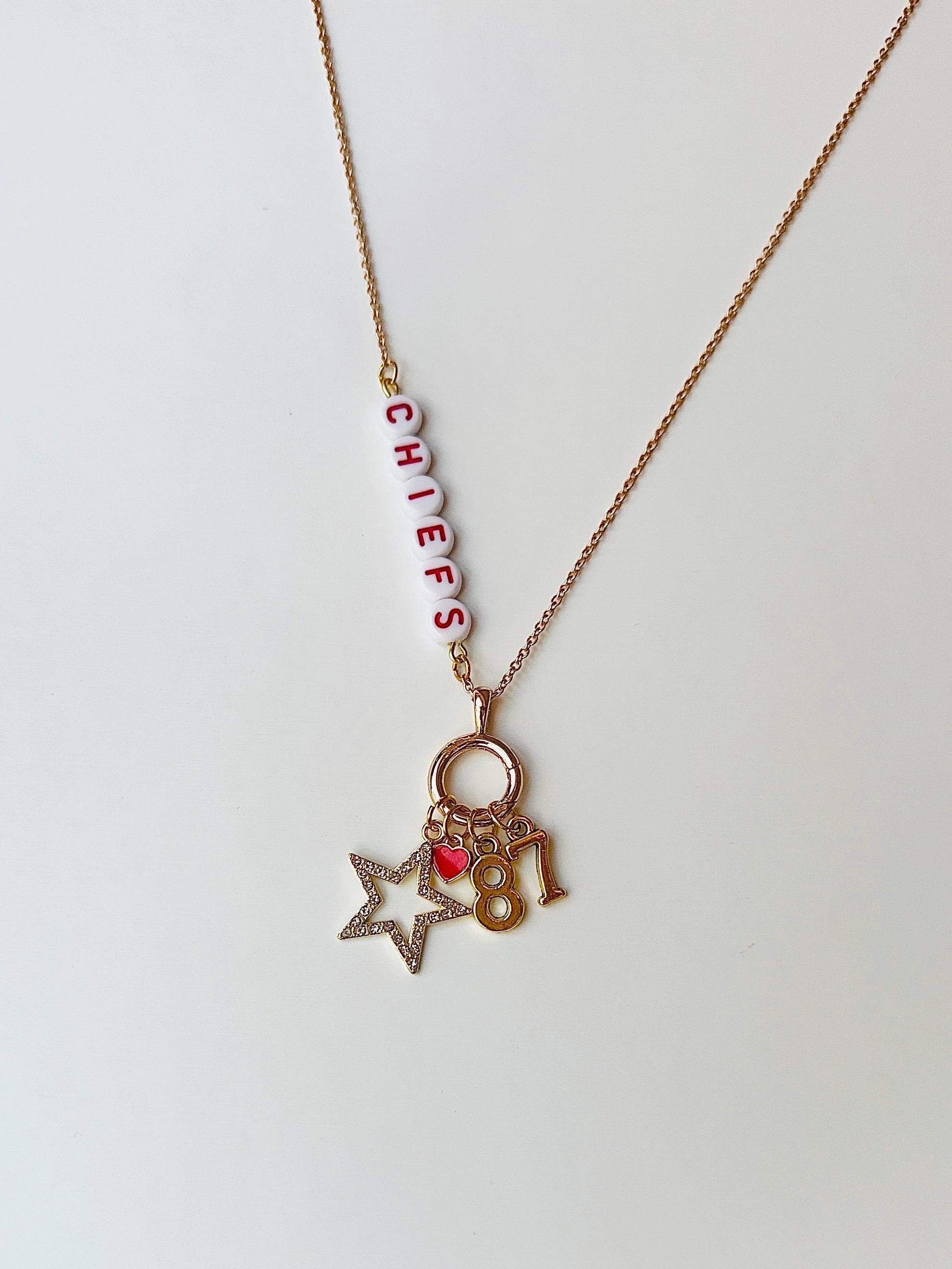 Collier Chaîne Kansas City Chiefs - Logo CHIEFS KINGDOM En Or