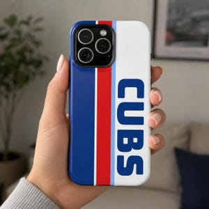 Cubs mobilskal, magnetiskt mobilskal, retro mobilskal, basebollskal för iPhone eller Samsung