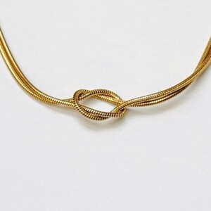 Collier noeud délicat - Plaqué or 14 carats