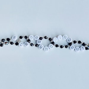 F*ck Around & Find Out Bracelet – Double Layer Blue Sandstone Beaded Bracelet, Energy Healing Statement Jewelry