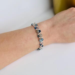 Spellshift Bracelet – Double Labradorite  CzechFire Polished Beads, Quiet Transformation  Magic, Stretch or Cord Options