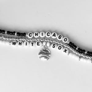 Chicago WS Baseball Charm Bracelet Stack