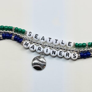 Seattle Baseball Charm Bracelet Stack