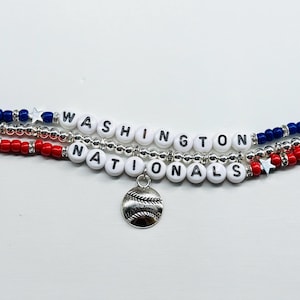 Washington Baseball Charm Bracelet Stack