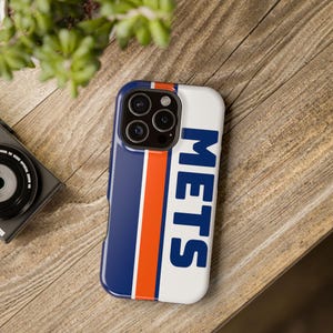 Mets-telefoonhoesje, magnetisch telefoonhoesje, retro telefoonhoesje, honkbalhoesje voor iPhone of Samsung