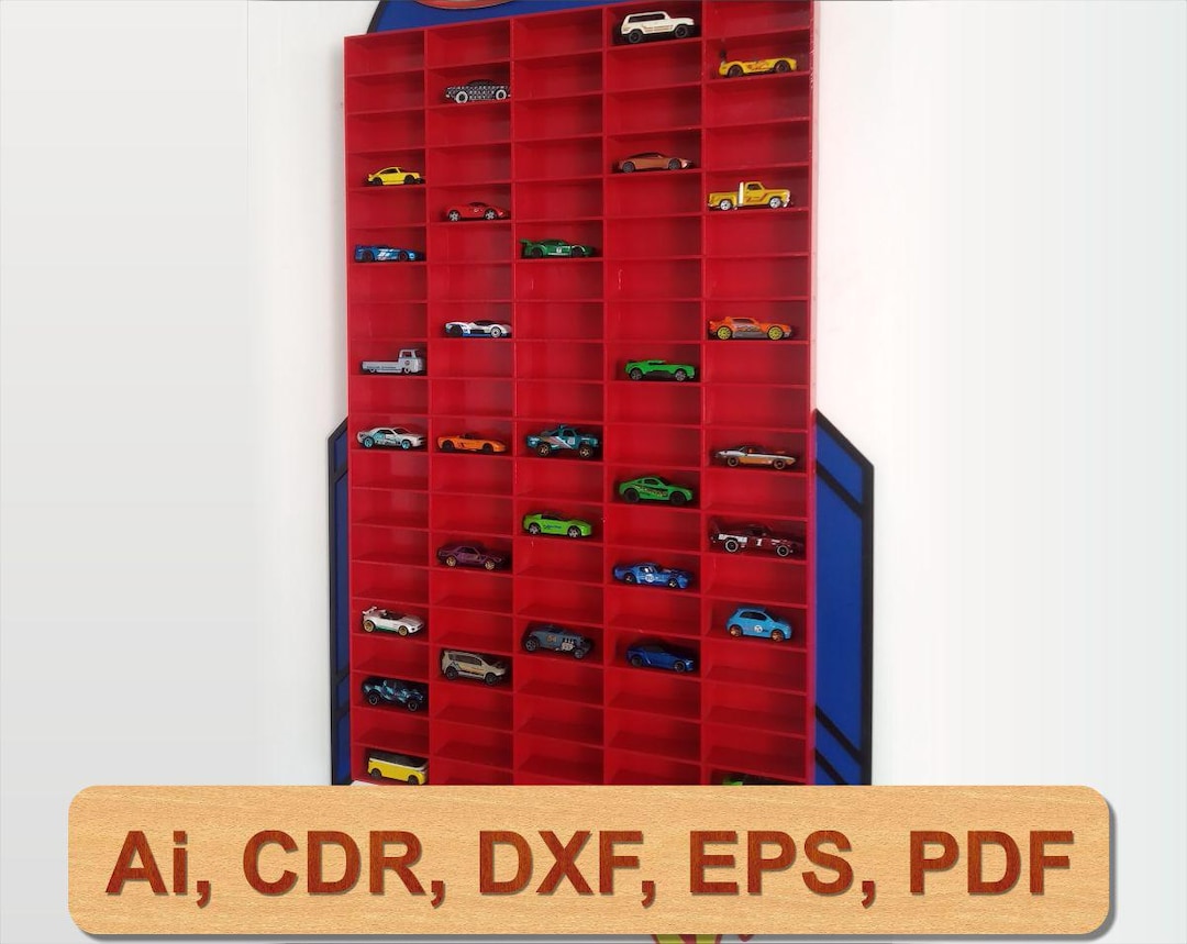 DIGITAL FILE of Toy Car Storage Shelf for 1:64 Scale, Instant Download ...