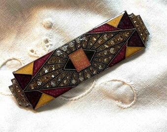 Broche de barra estilo Art Déco vintage de Pierre Bex