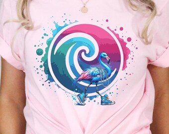 Kamala Harris Shirt 2024 Election Tshirt For Women Vote Blue T-Shirt Flamingo Chucks And Pearls Blue Wave Trending Graphic Tee Harris Walz