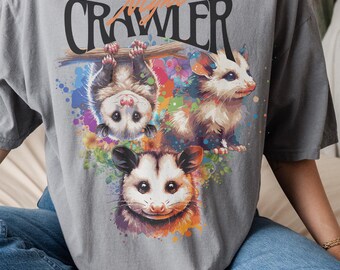 Funny Tshirt Possum Shirt Bootleg Meme Tee Weirdcore Oversized Tshirt Trendy Graphic Tee Memecore Animal Shirt Opossum Shirt Women's Shirt