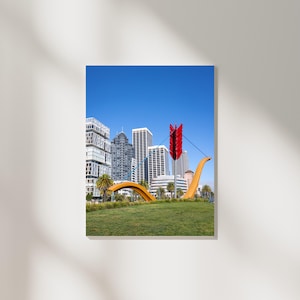 キューピッドのスパーン サンフランシスコ カリフォルニア、都市景観 都会の高層ビル 旅行写真 ライフスタイル ウォールアート ホームデコレーション インスタントデジタルダウンロード