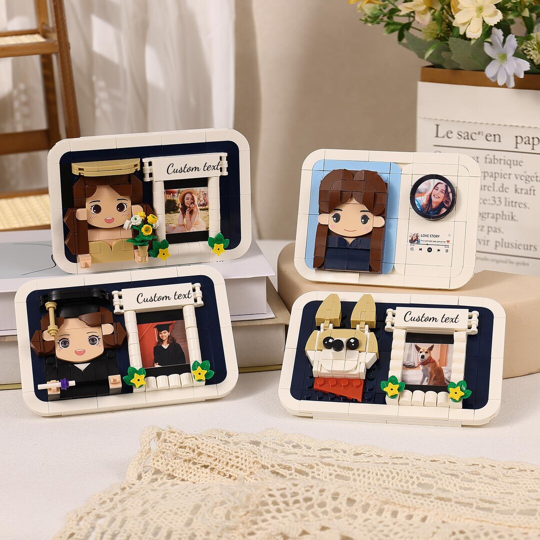 Custom Photo Building Block Frame, Funny Mini Figure Portrait ...