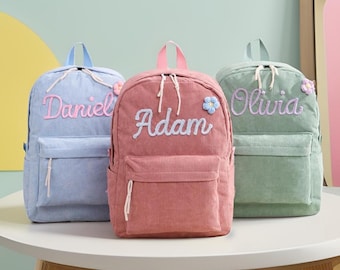 Personalized Kids Backpack With Name.Embroidered Name School Bag.Cute Toddler Backpack.Children&#39;s Birthday Gifts.Kids Backpack Gift