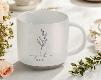 Personalized Engagement gift Pottery Mug Set.Engagement Coffee Mug Gift.Mr And Mrs Mug.Bridal Shower Gifts.Engagement Set Mug